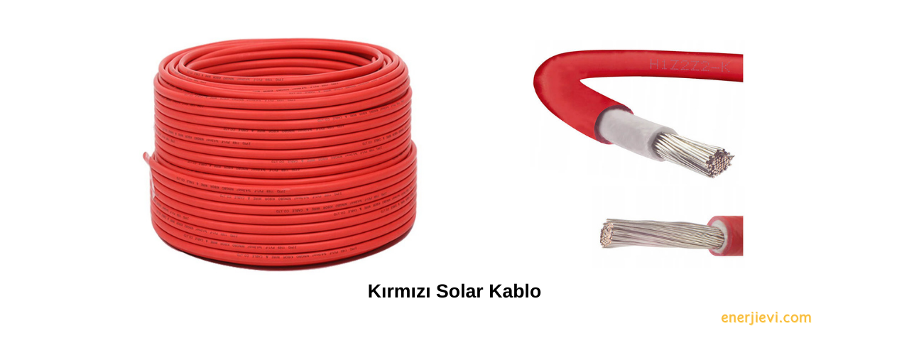 Rotes Solarkabel